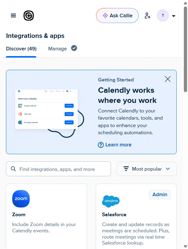 Integrations & apps: Discover (49)