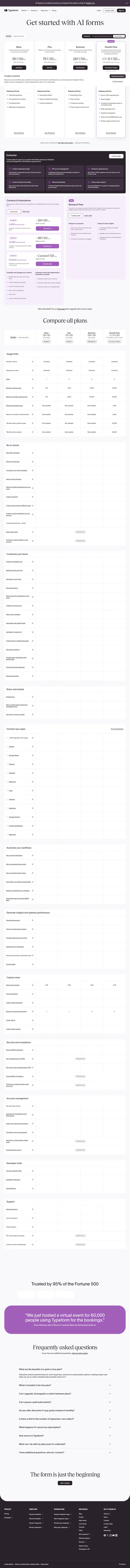 Same Typeform page after the Monthly control (2026-09-14): the billing toggle is real but the card still prints USD with no number — details and methodology in our Typeform pricing piece